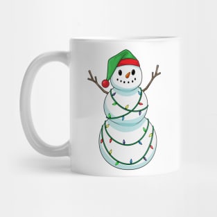 Snowman Christmas Fairy lights Mug